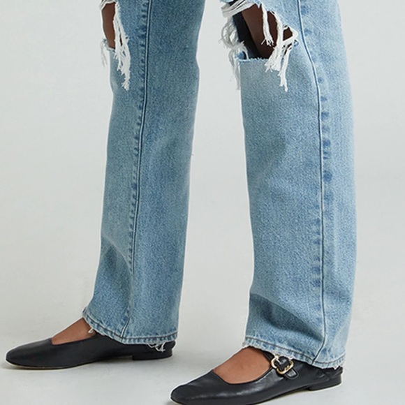 PacSun Light Blue Distressed Women's (dad)Jeans - Picture 4 of 12